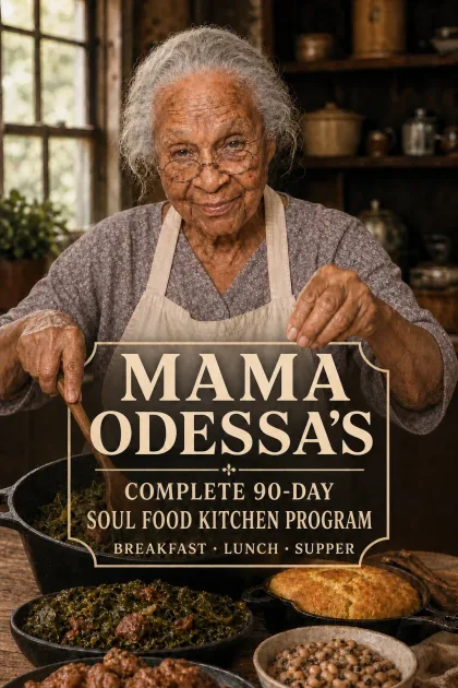 Cover of Mama Odessa's Complete 90-Day Soul Food Kitchen Program
